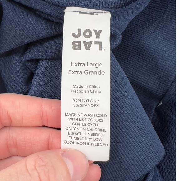 JoyLab Women XL Mid-Rise Seamless Ventilation 7/8 Leggings Blue Ankle Mesh Gym - Picture 8 of 9